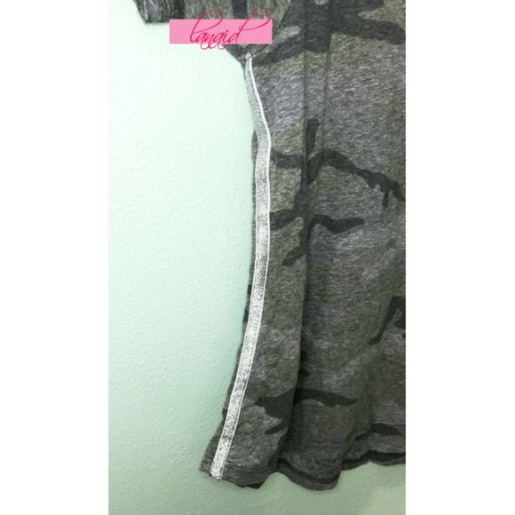 Prince Peter Silver-Stripes Camouflage Short-Sleeve Distressed Tee Burnout Camo - Picture 6 of 10